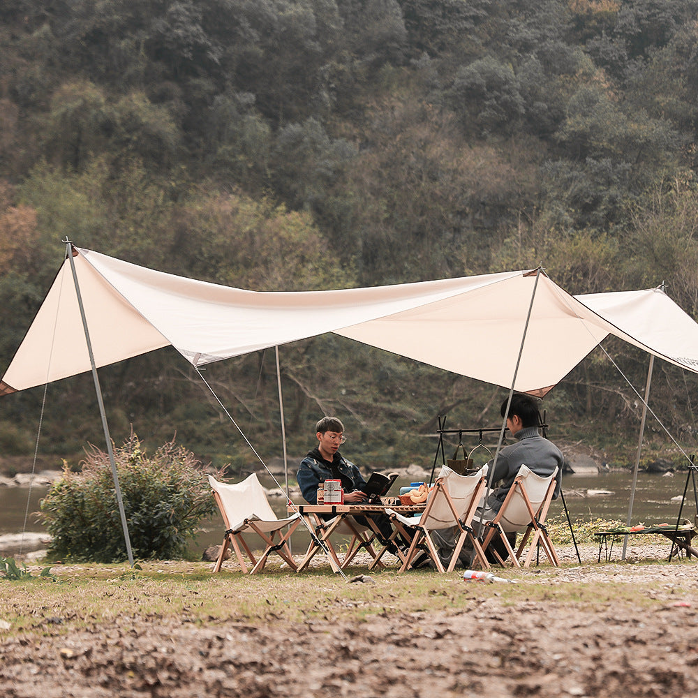 Outdoor Camping Aluminum Alloy Large Foldable Portable Clothes Drying Rack For Camping Travel Triangle