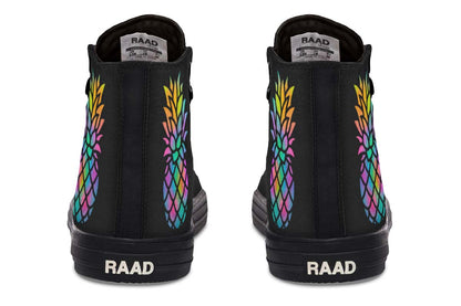 Men's And Women's Fashion Color Printing High-top Canvas Shoes