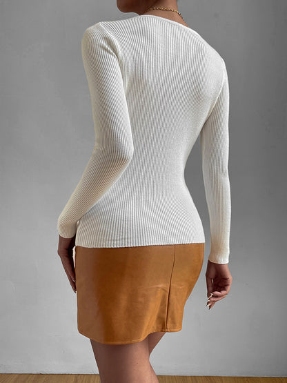 Autumn Women's Knitwear Slim Long Sleeve Top Women's Amazon Solid High Neck Sweater