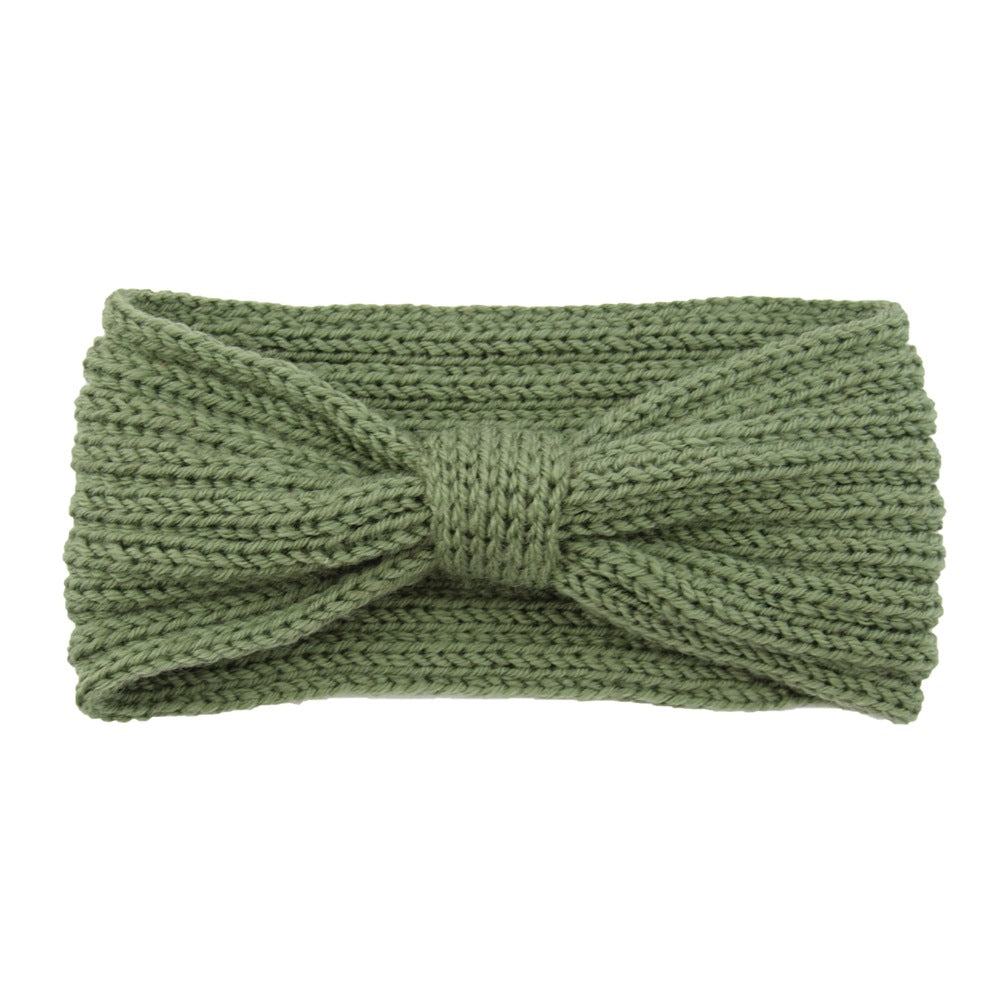 European and American flat stitch bow headband