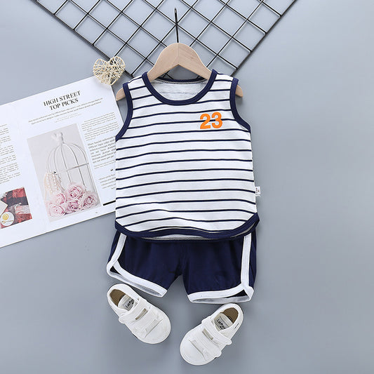 Pure cotton boys and girls suit