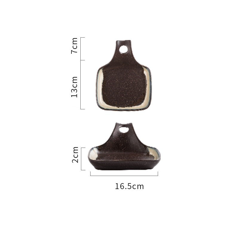 Japanese Style Single Handle Ceramic Plate Household Creative Dining Table