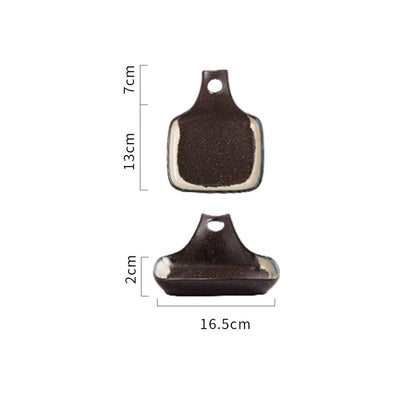 Japanese Style Single Handle Ceramic Plate Household Creative Dining Table