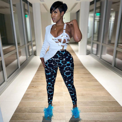 Casual Milk Silk Printed Leggings