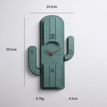 Nordic Wooden Clock Wall Clock Living Room Personality Creativity