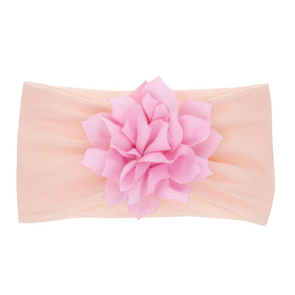 Nylon Lotus Leaf Flower Children's Hairband Elastic