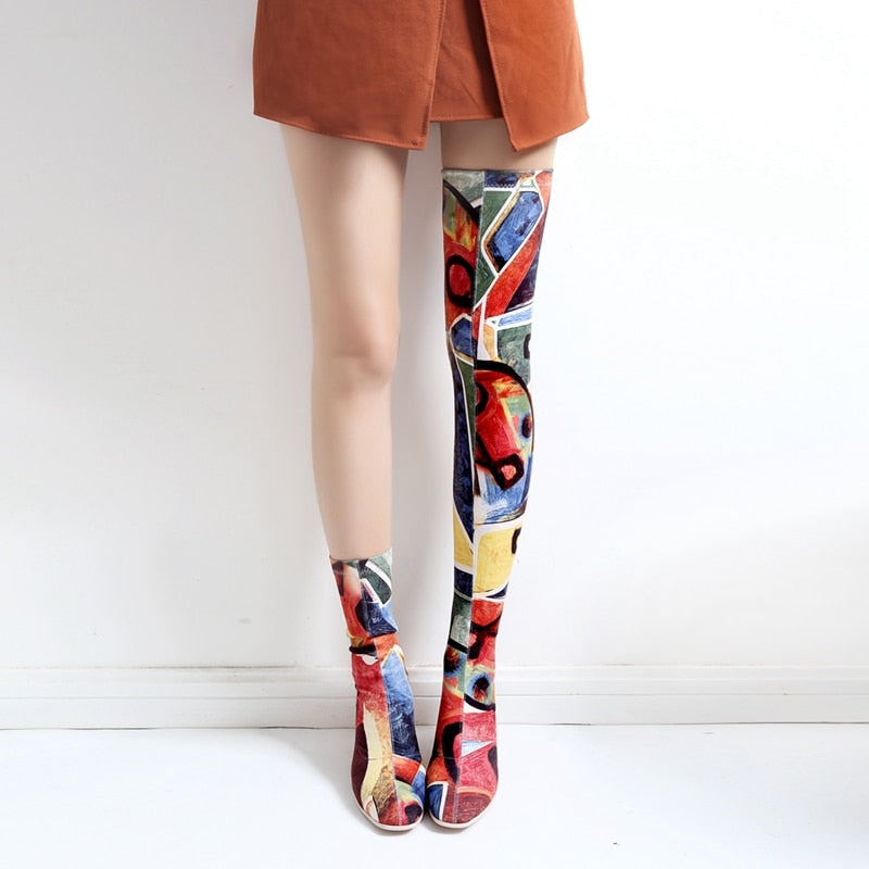 Wear more high-heeled socks and boots