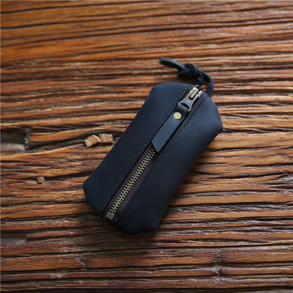 Men's Genuine Leather Key Case Large Capacity Card Holder First Layer Cowhide
