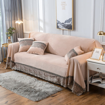 Plush crystal plush sofa cover