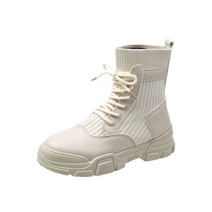 Knit socks boots