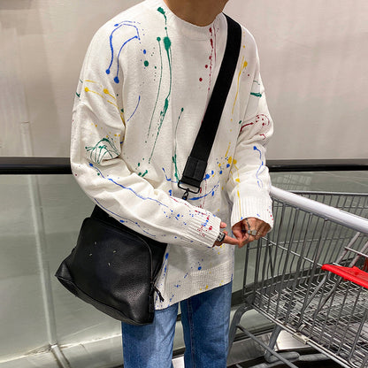 Loose Trend Design Feeling Graffiti Sweater