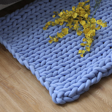 Weaving gravity blanket with wool cloth