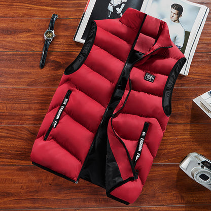 Crossborder Amazon Cotton Vest Men Fallwinter Down Cotton Vest