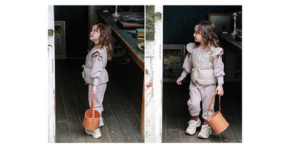 Children's Girl Bow Sweet Tie Sweatpants