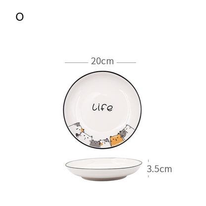 Nordic Tableware Set Bowl And Plate Combination Household Simple Ceramic