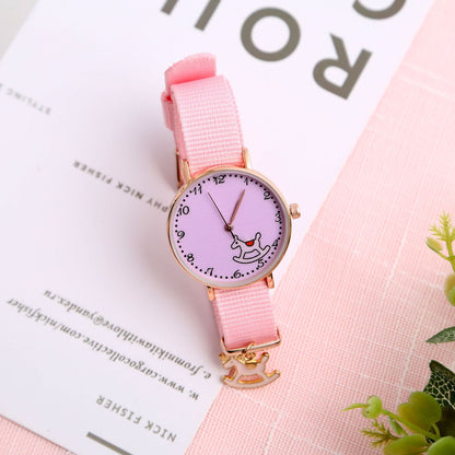 Girl Heart Watch Girl Cute Pendant Macaron Female Watch Ins Student Pendant Watch