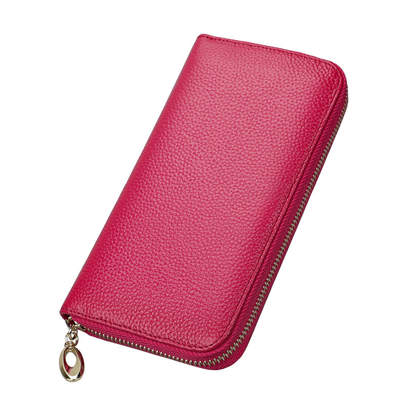 New Ladies Leather Multifunctional Large Capacity Long Zipper Wallet