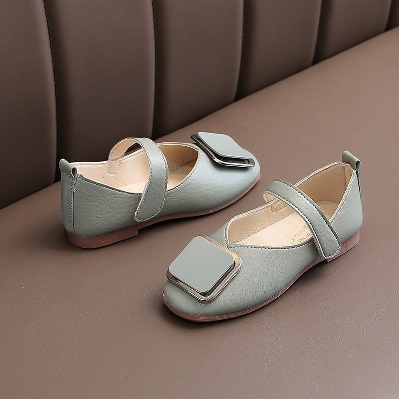 All-match Retro Soft-soled Girls Small Leather Shoes