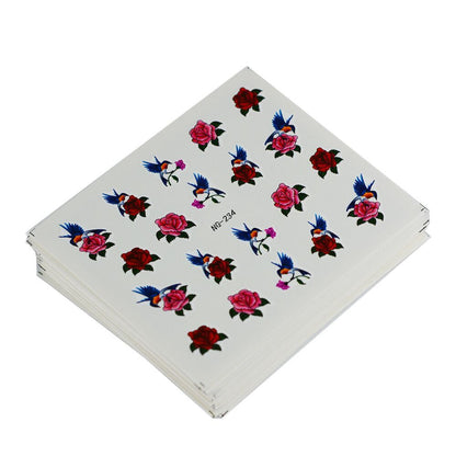 Butterfly Flower Feather Lace Watermark Stickers A Variety Of Non-repetitive