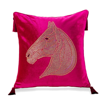 Bedroom Bedside Hot Drill Horse Head Pillow Cover