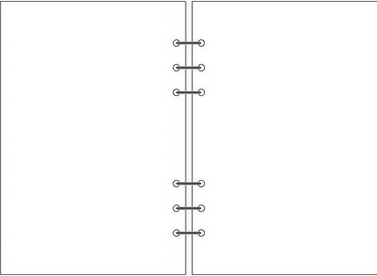 6-hole Notebook Loose-leaf Refill Blank Dot Matrix Horizontal Line
