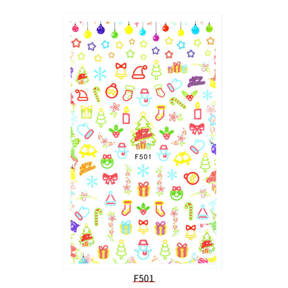 New Nail Sticker Santa Claus Decal Strap Adhesive