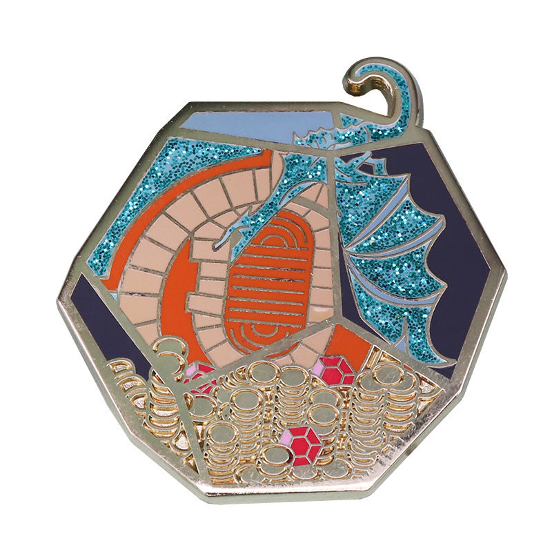 Creative Beer Birthday Cake Coffee Alloy Brooch