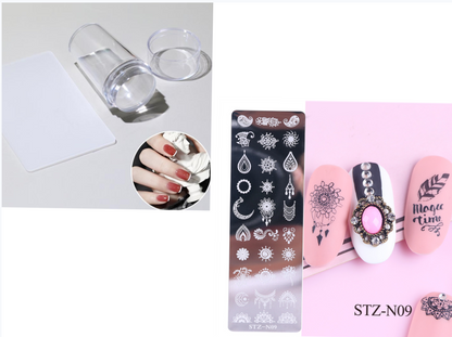 Nail print long steel plate