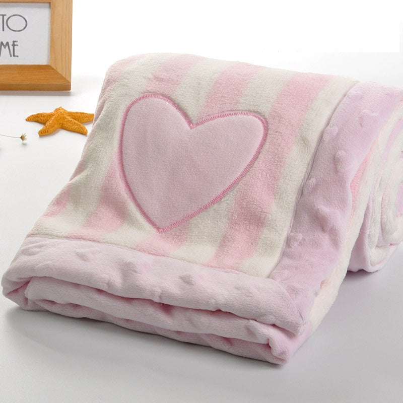 Simple Printed Flannel Children's Double-layer Blanket