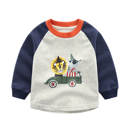 Children's Thickened A Cotton T-shirt Cartoon Top
