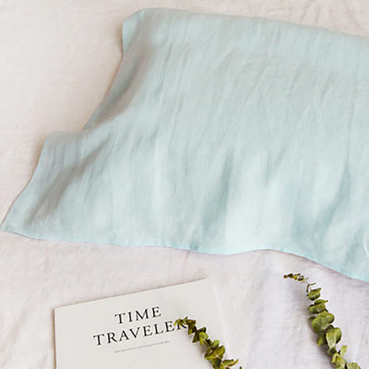 Pure Linen Pillow Towel Breathable Solid Color High-grade