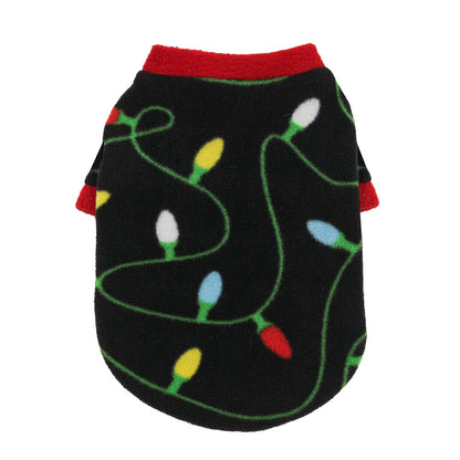 Christmas Dog Clothes Warm Fleece