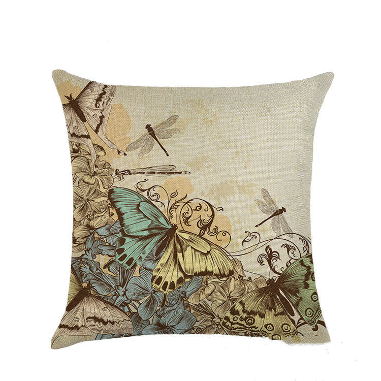 Sailing marine element linen pillowcase