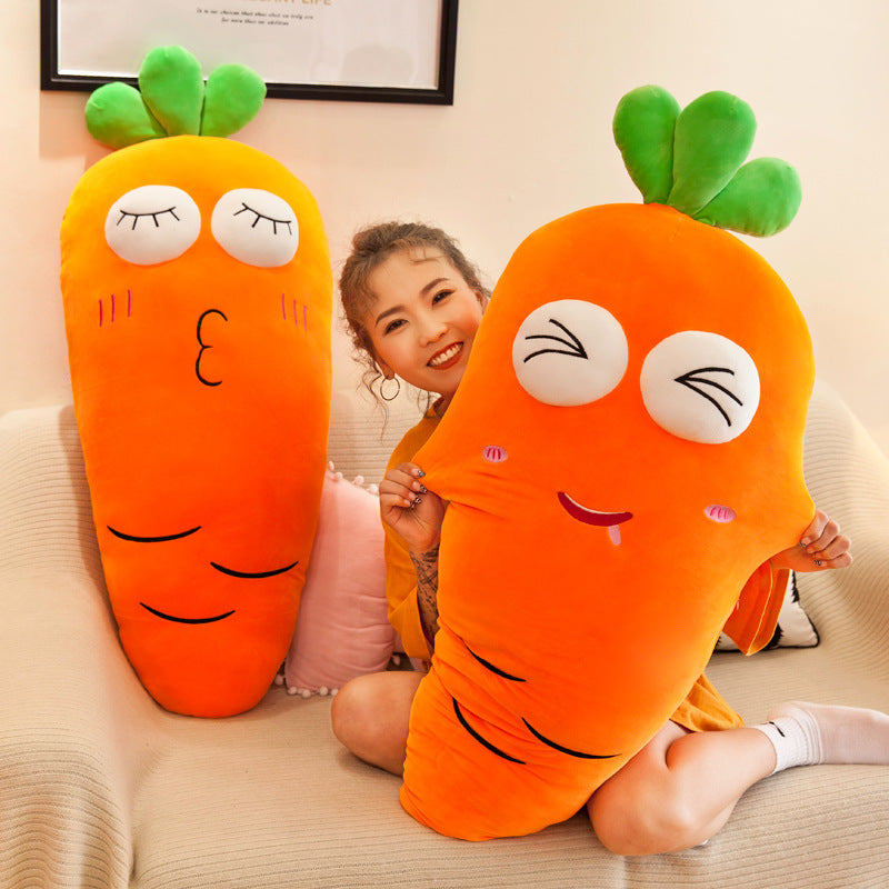 Radish Shape Expression Pillow Plush Toy