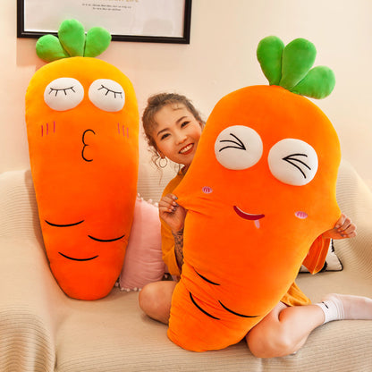 Radish Shape Expression Pillow Plush Toy
