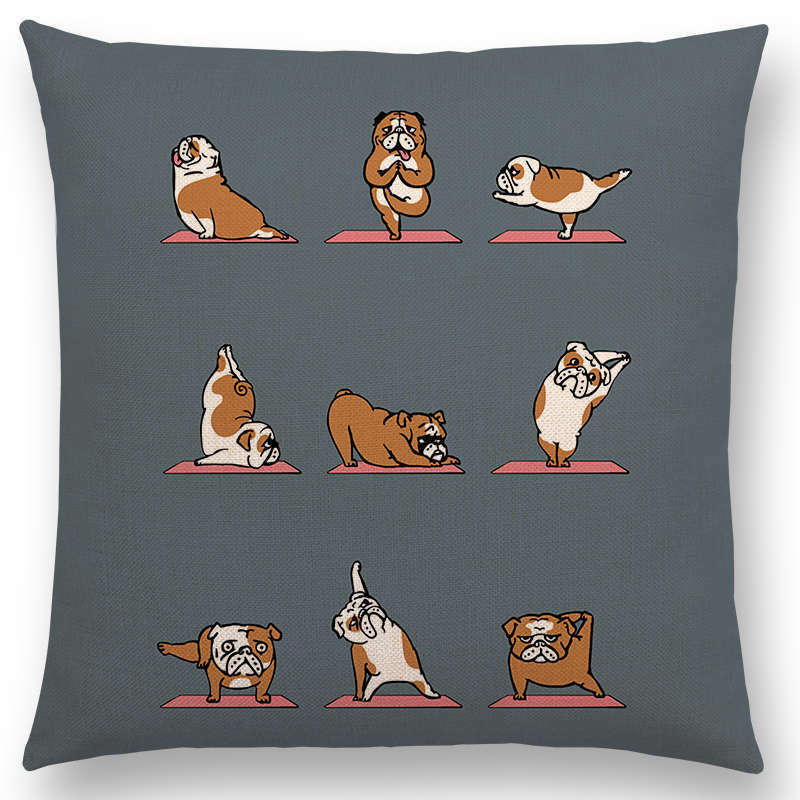 Dog animal printed pillow case