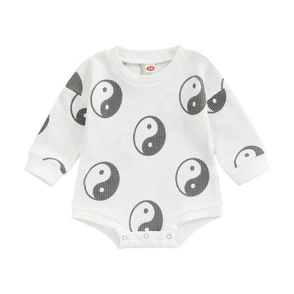 Baby One-piece Suit Knitted Long Sleeve