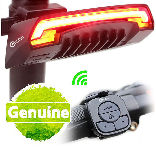 Brake light safety warning laser light bicycle tail light