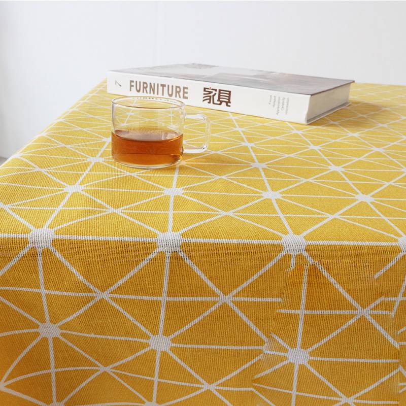 Ins linen fabric tablecloth curtain flower cloth