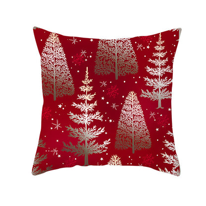 Santa Elk Pillow Cover Lumbar Pillow Car Pattern