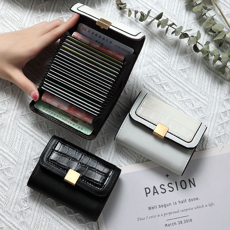 Simple Women's Small Card Bag Fashion Organ Buckle Zero Wallet