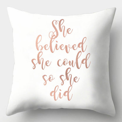 Modern Simple Pillow Home Cushion Geometric Amazon Hot Sale Peach Skin Fabric