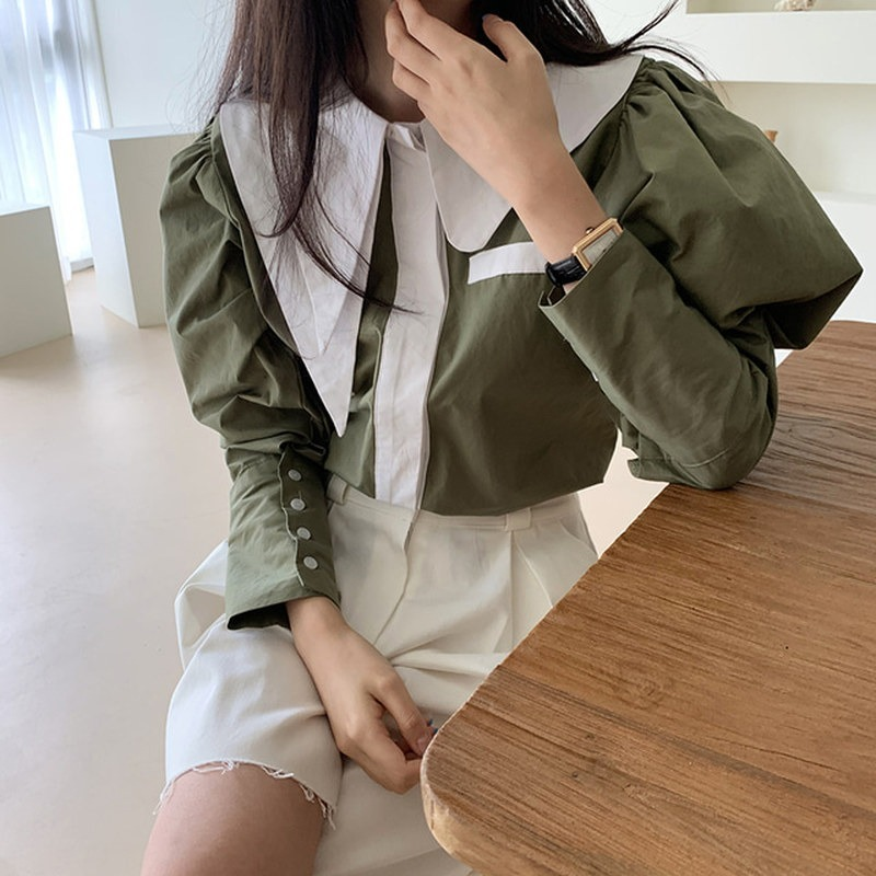Autumn Irregular Double Long-sleeved Shirt