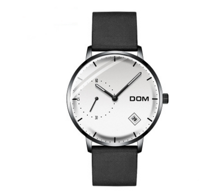 Men's simple quartz watch belt calendar anti-independent second hand sports men's watch