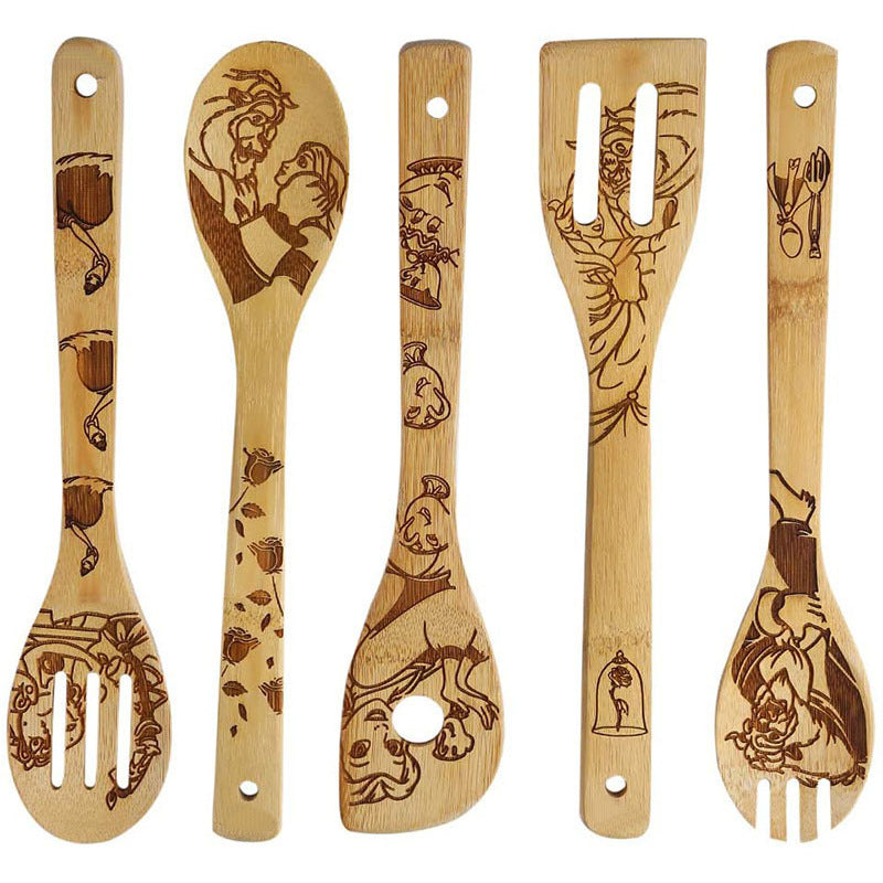 Christmas laser design bamboo shovel