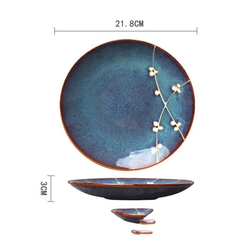 Ceramic Hand-painted Western Food Microwave Breakfast Plate