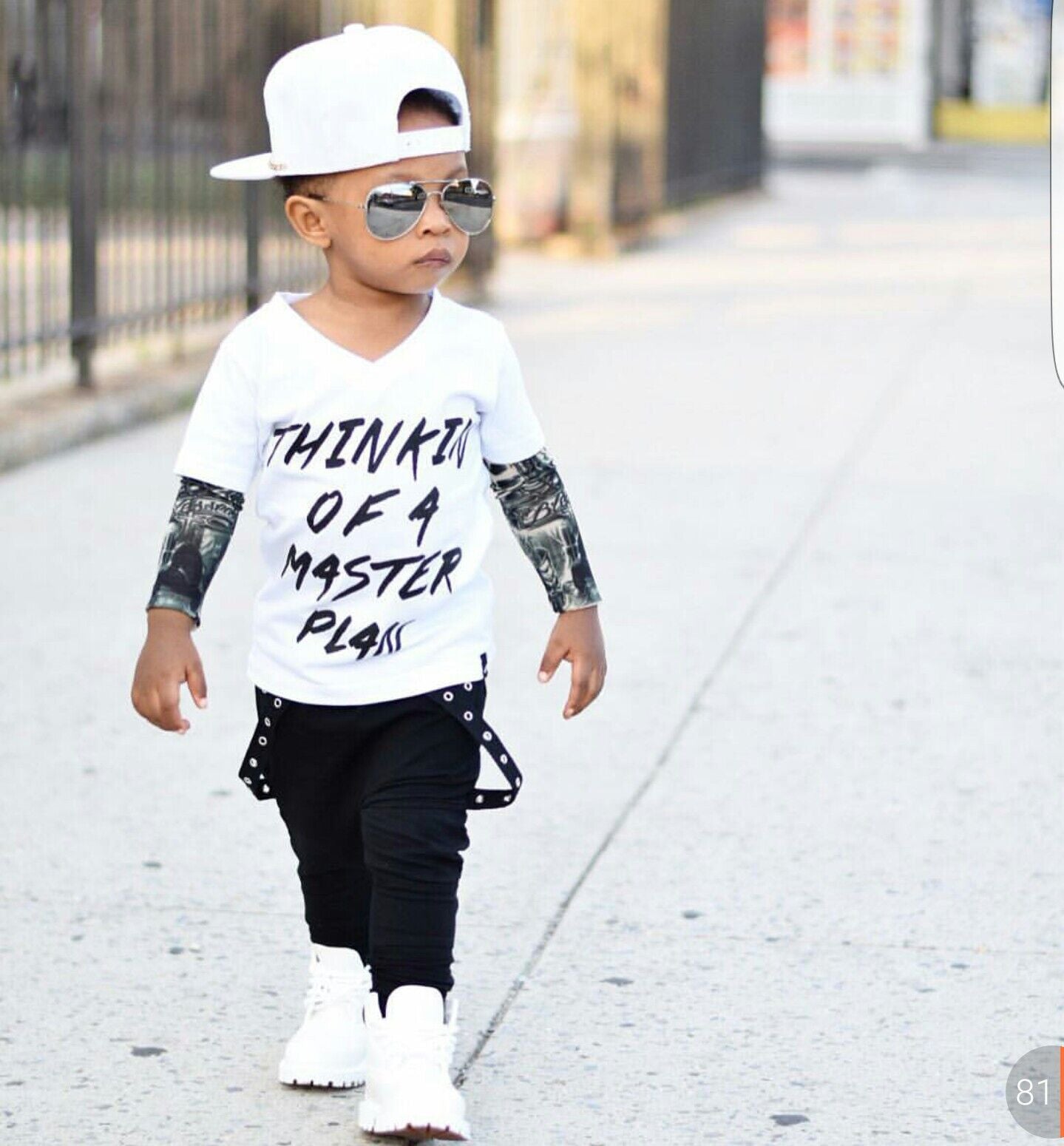Boys Tattoo Mesh Long Sleeve Suit