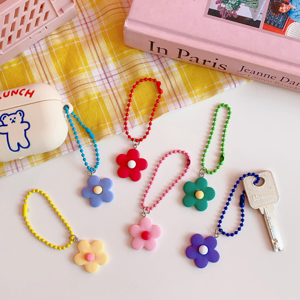 Fashion Colorful Flower Shape Pendant Keychain