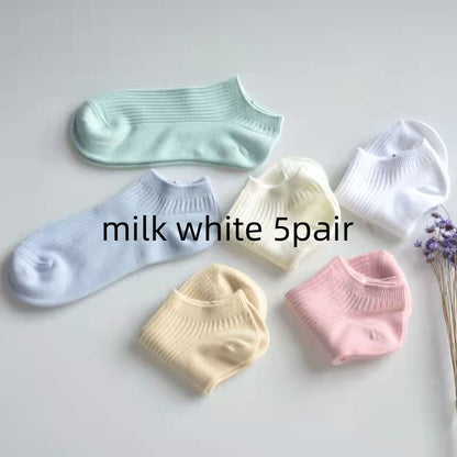 Women's Low-cut Athletic Socks Sweat-absorbent Short Waist Female Cotton Socks