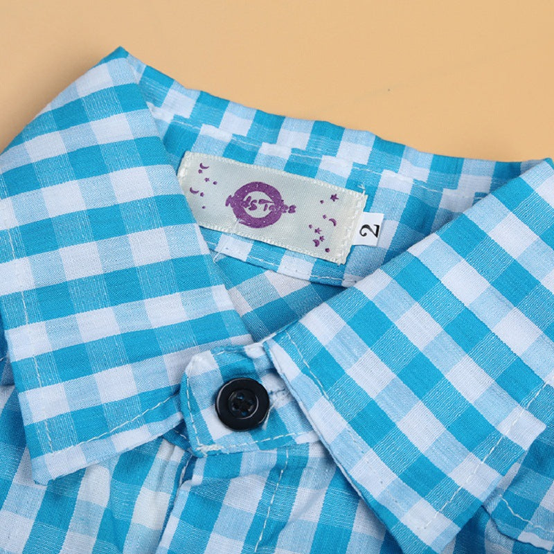 Boy's shirt and trousers belt 3-piece suit